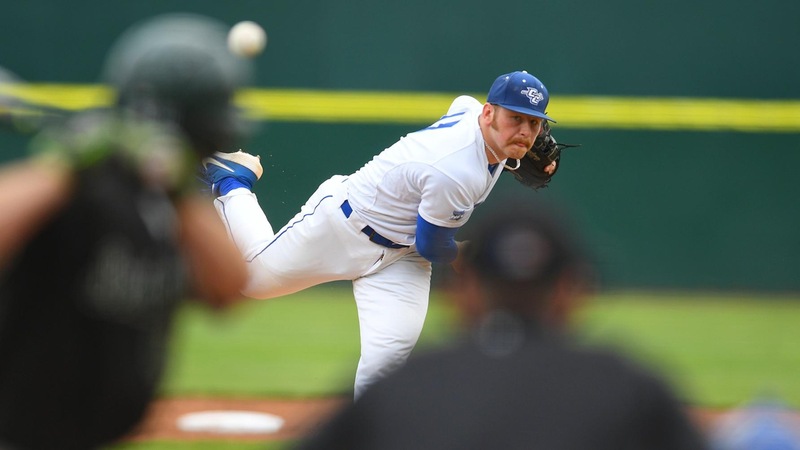 Curtin's Complete-Game, Dewaine's 4 RBIs Lead Baseball by Wagner, 5-0