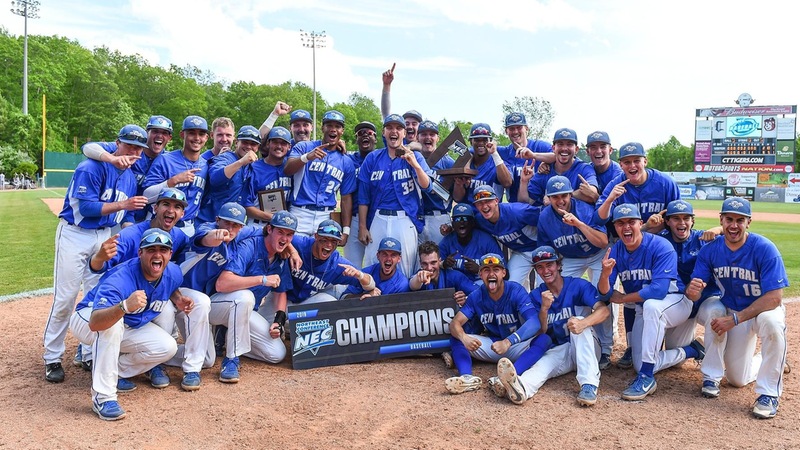 Baseball Wins NEC Championship, 3-2, Over Bryant Sunday