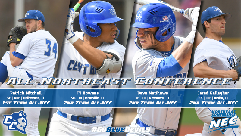 Four Blue Devils Earn Baseball All-Northeast Conference Honors