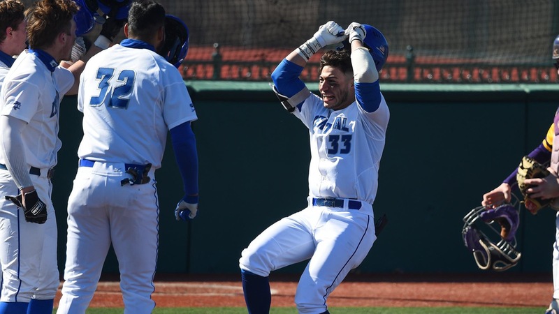 Baseball Hits Three Homeruns in Season-Opener Against UAlbany