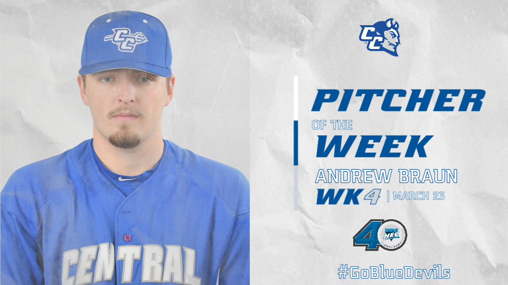 Braun Honored by NEC With Weekly Baseball Honor
