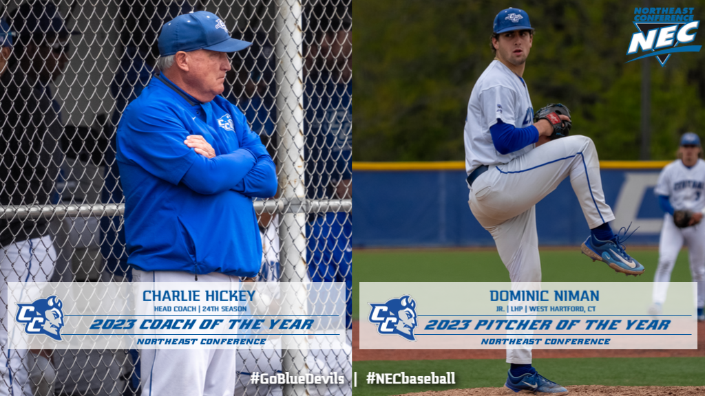 Niman, Hickey Earn Major Awards; Six Blue Devils Named All-NEC in Baseball