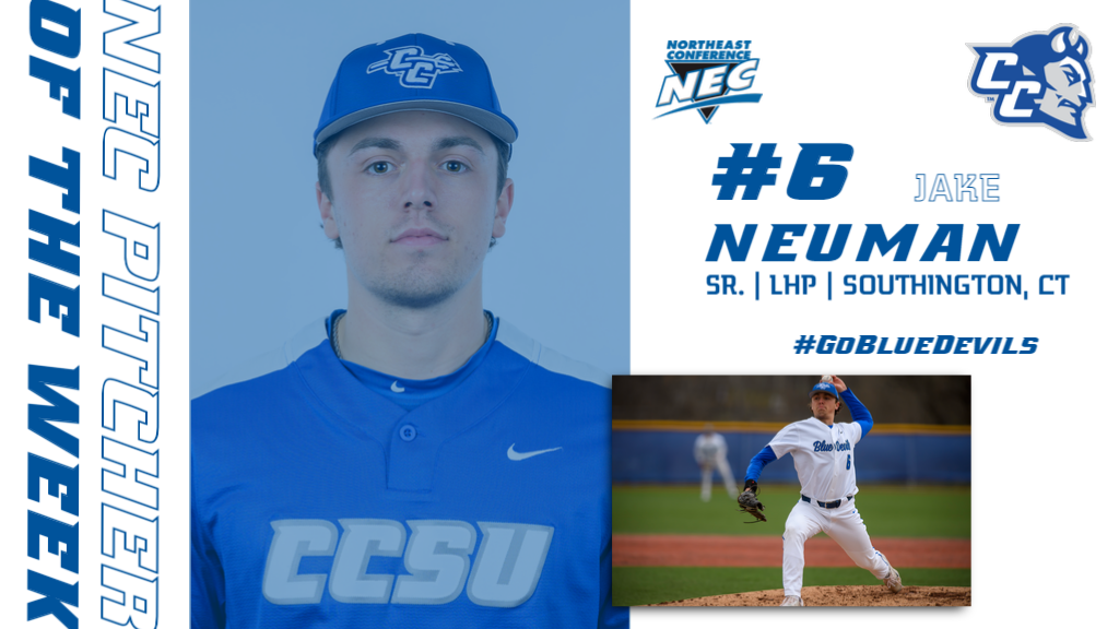 Neuman Recognized as NEC Pitcher of the Week