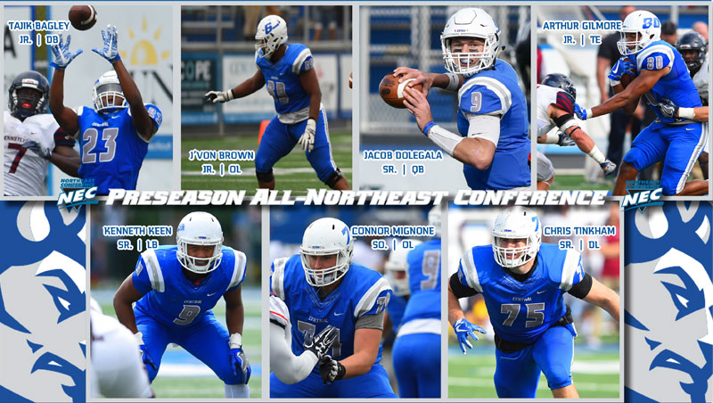 Football Picked First; Seven Named Preseason All-NEC