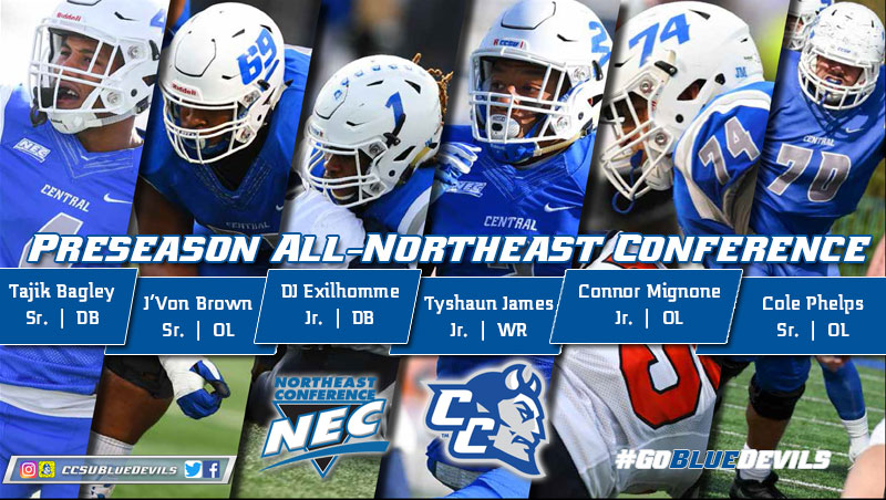 Football Tabbed Third; Six Blue Devils Named Preseason All-NEC