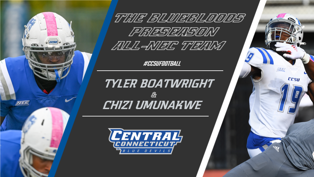 Boatwright and Umunakwe, 2021 All-NEC Second-Team selections, were both named Preseason All-NEC by the FCS focused college football podcast and website.