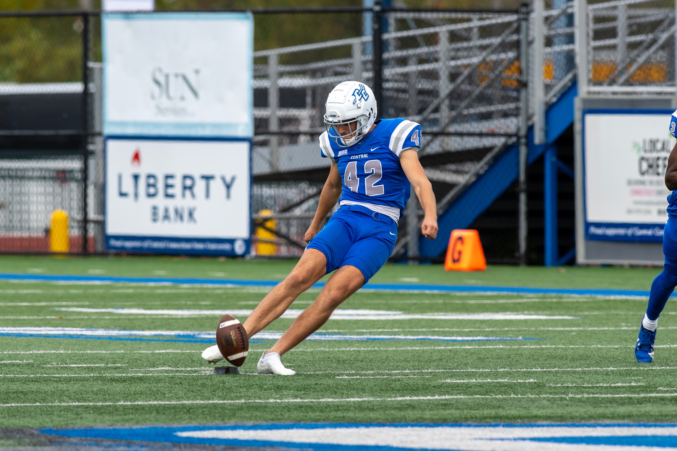 Jack Barnum was named the NEC Special Teams Player of the Week for the second time this season on October 16th. (Photo: Steve McLaughlin)