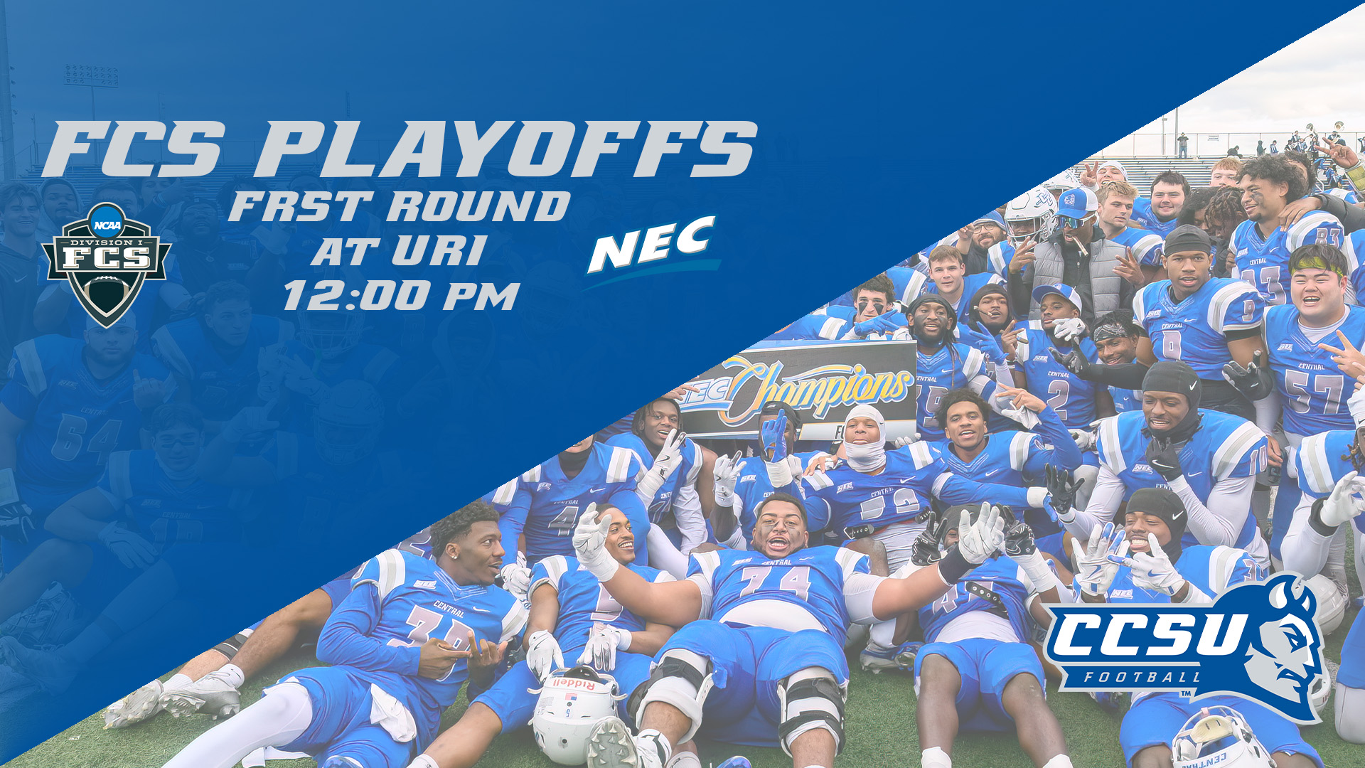 The CCSU football team travels to URI for the first round of the FCS Playoff on Saturday. (Photo: Steve McLaughlin)