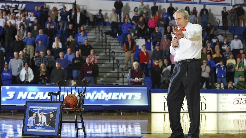 CCSU Honors Dickenman; Peel Posts Double-Double in Men's Basketball Season-Finale