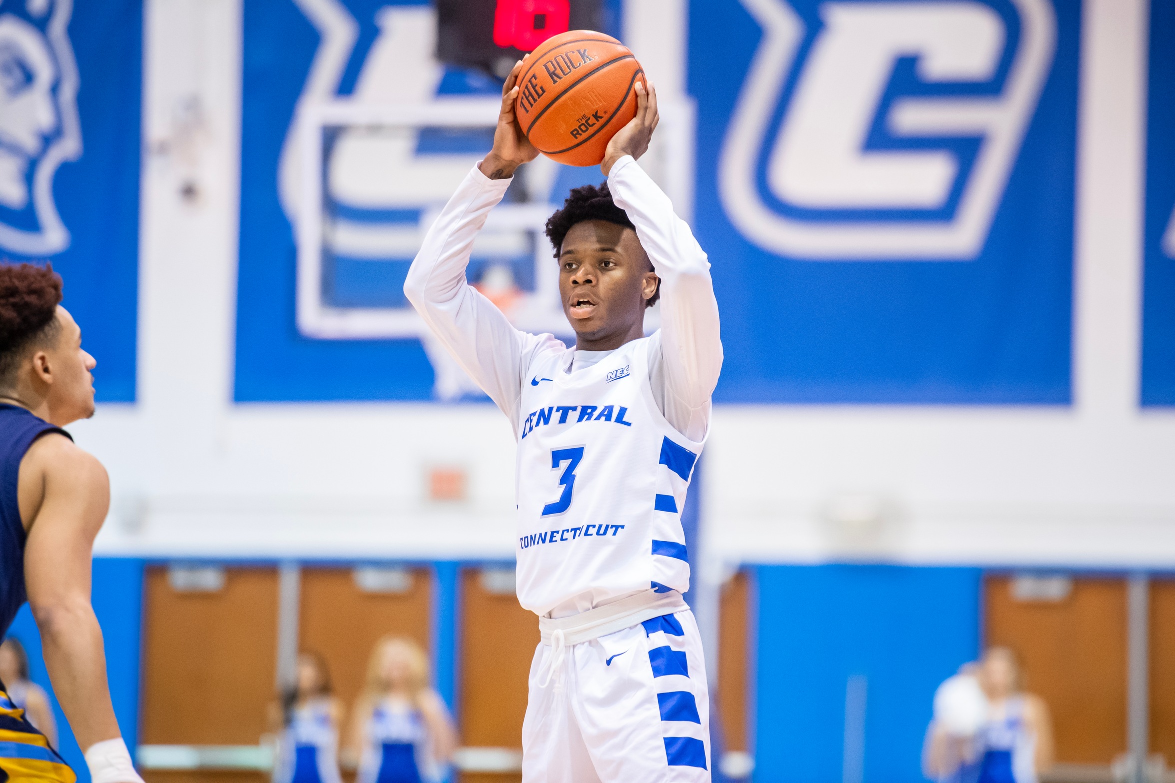 Nigel Scantlebury led CCSU in scoring at St. John's (Steve McLaughlin Photography)