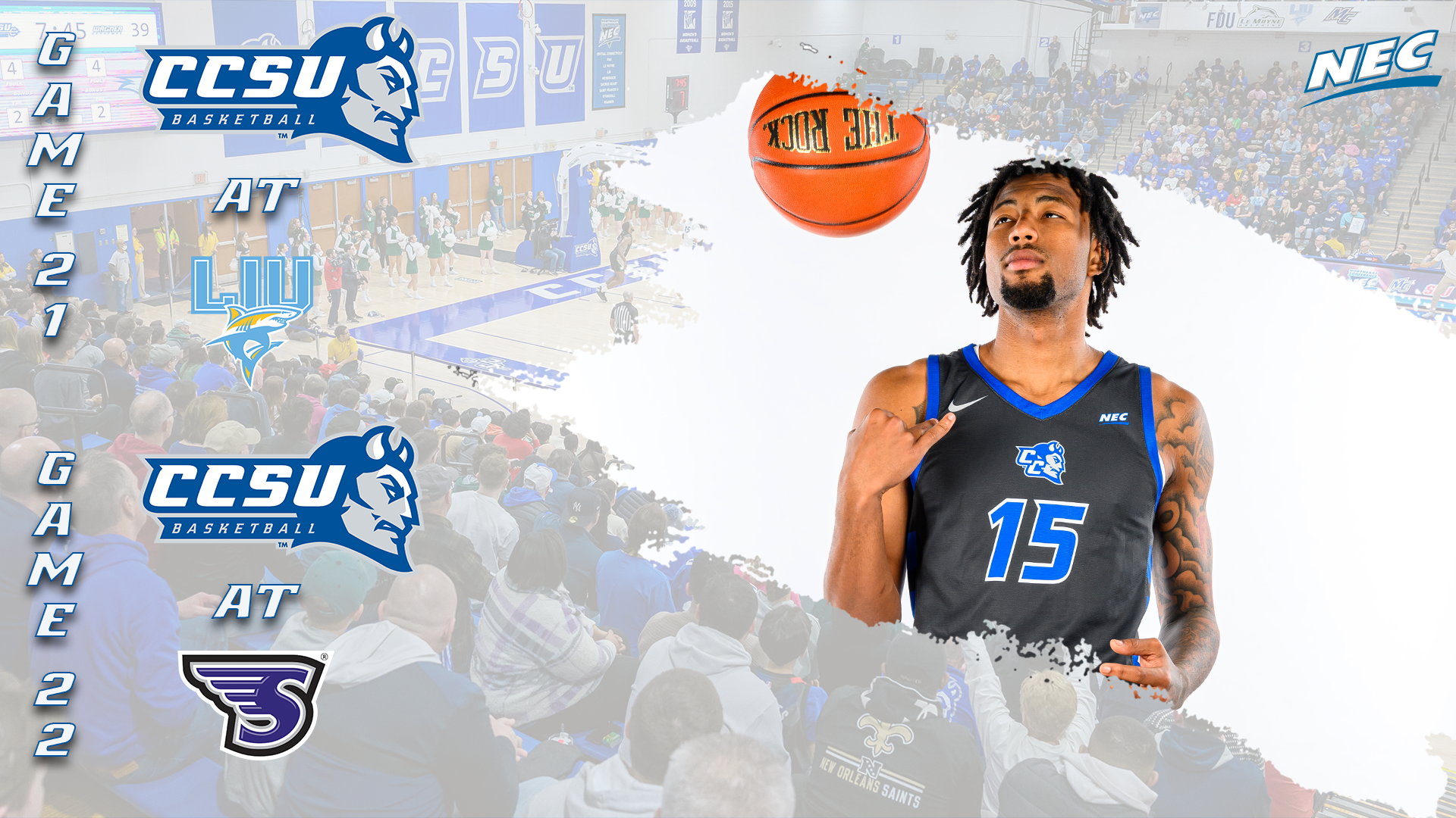 Men's Basketball Hits the Road for Matchups at LIU and Stonehill