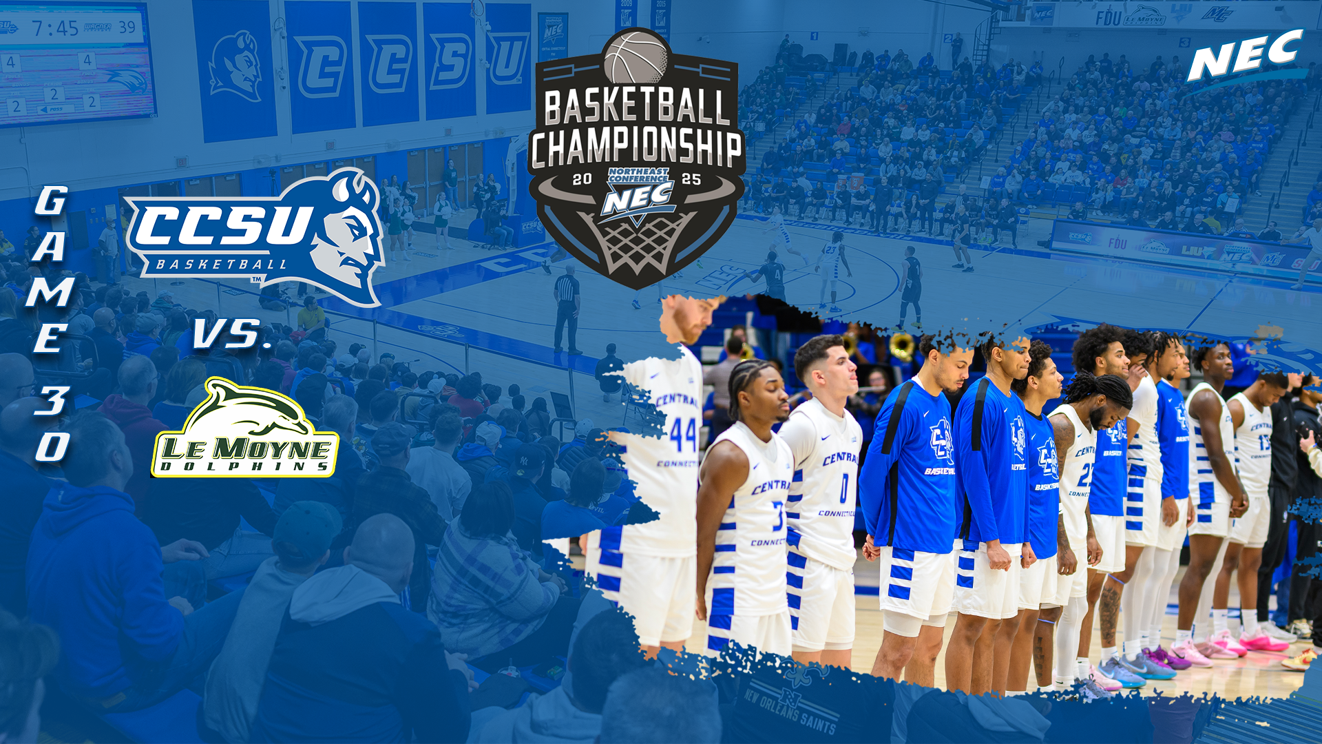 Men's Basketball Opens NEC Tournament Against Le Moyne Wednesday