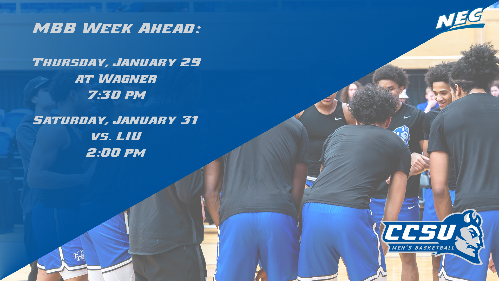 Men's Basketball Visits Wagner Before Hosting LIU on ESPNU Saturday