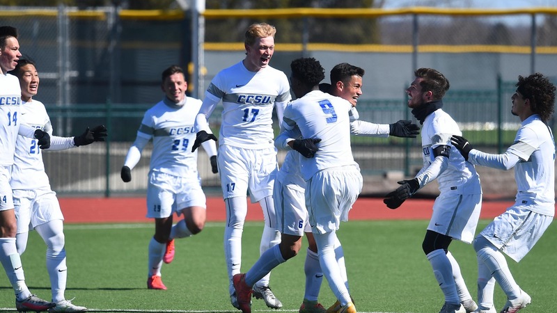 Men's Soccer Downs Merrimack, 2-1, Monday