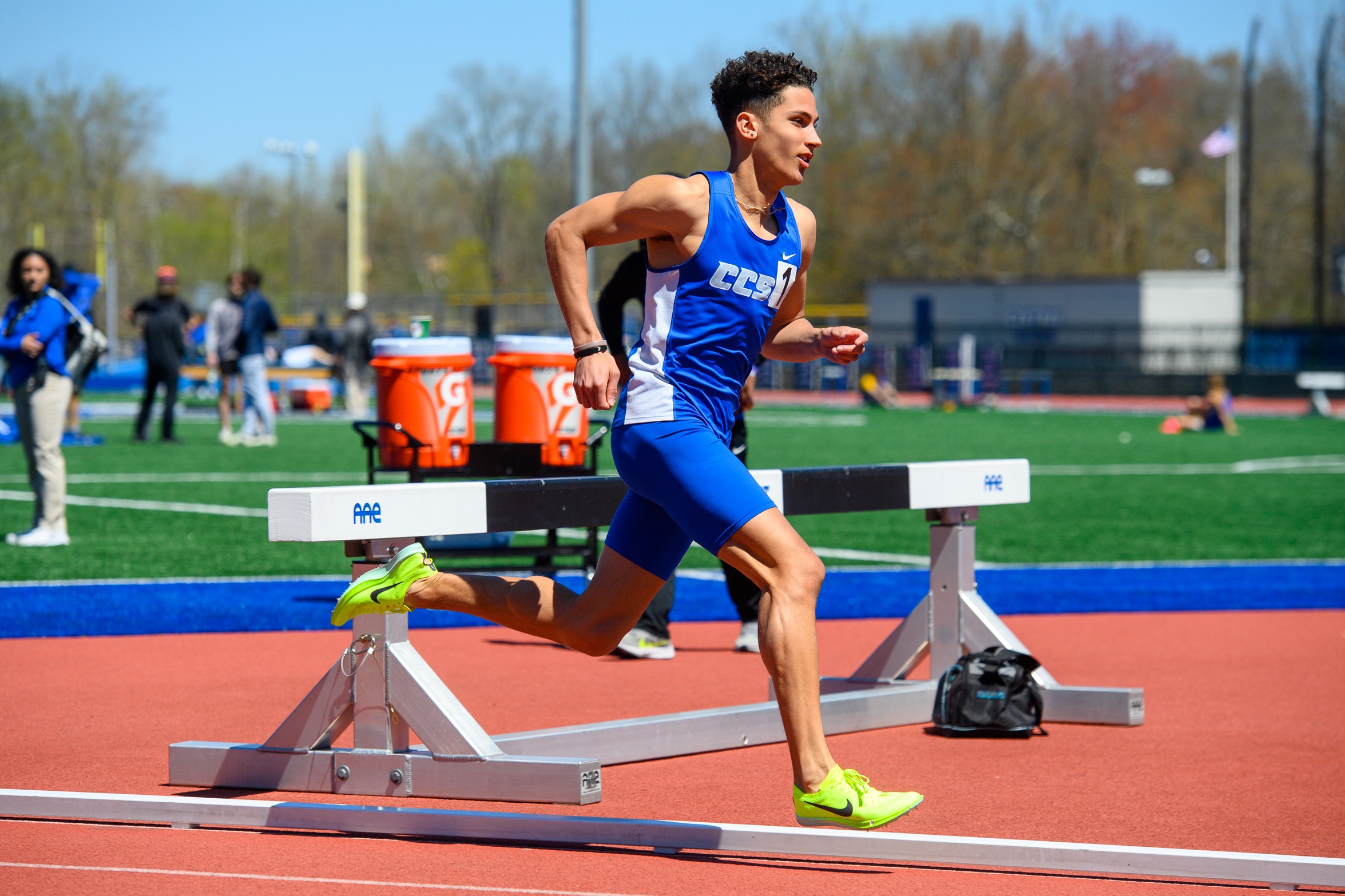 Salvatore Masciarelli ran a personal-best in the 1500m on Thursday at the UMass Last Chance Meet. (Photo: Steve McLaughlin)