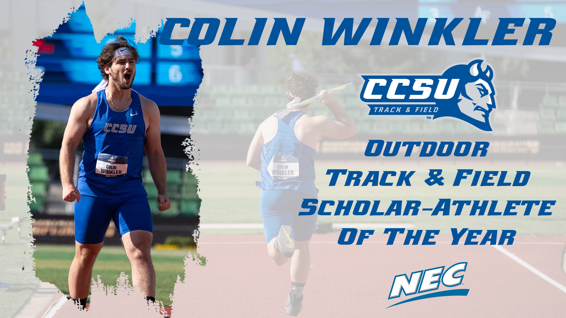 Winkler Named NEC Outdoor Track And Field Scholar Athlete