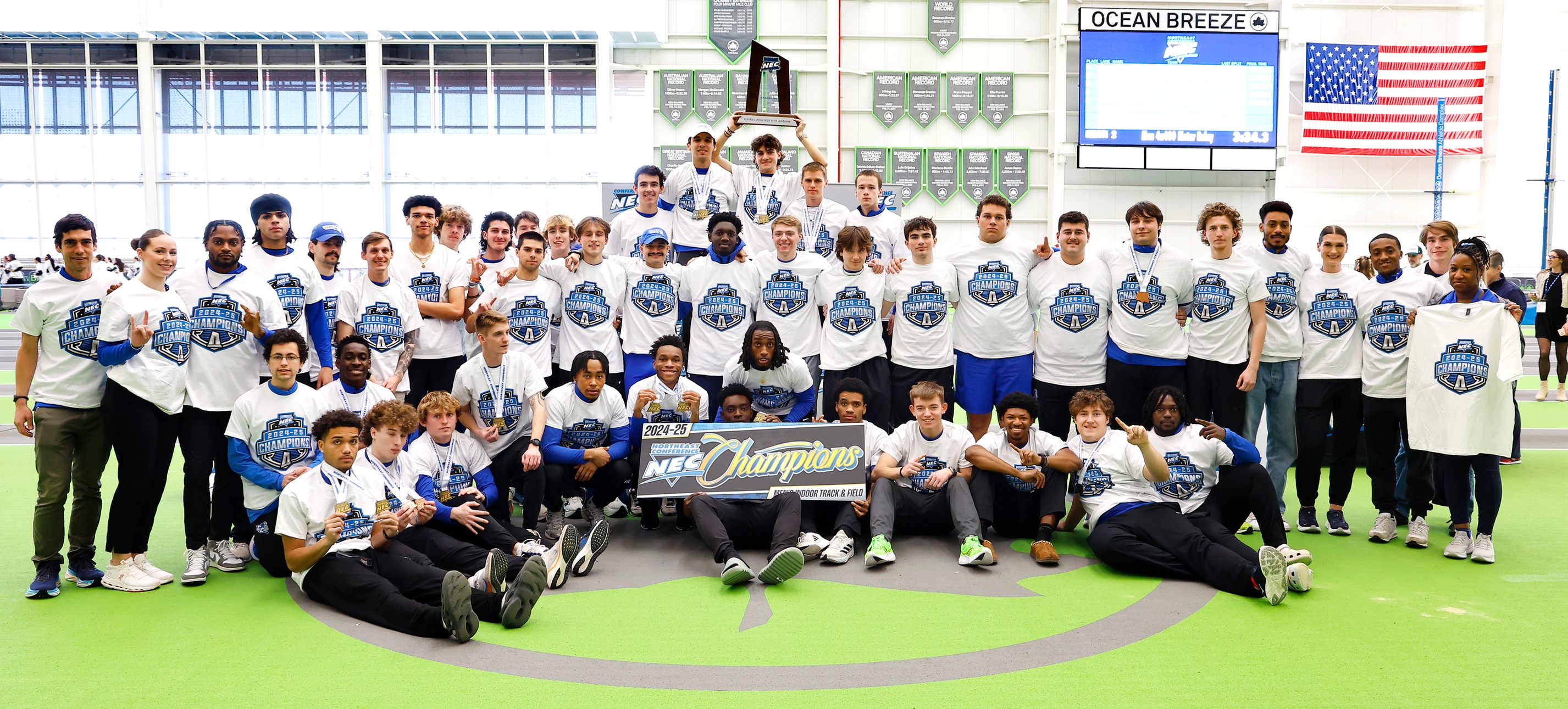 Golda, Whittaker Lead Men's Track & Field To NEC Championship With Record Point Total