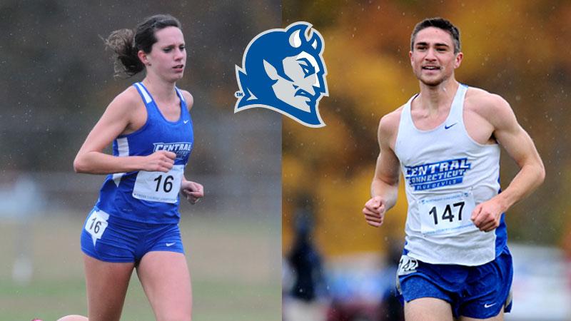 Eberhardt, Hubbell Named NEC Scholar-Athletes