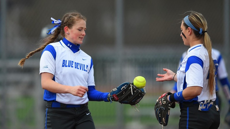 Blue Devils Split With Sacred Heart in NEC Opener on Friday