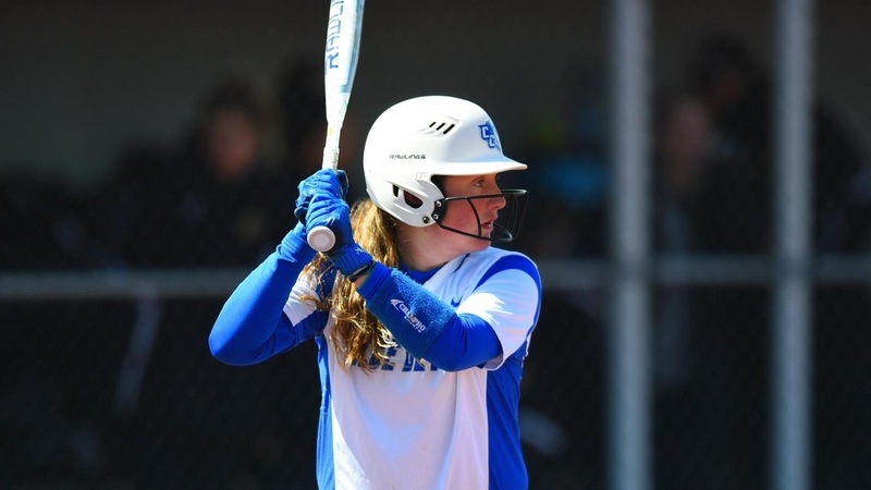 Softball Wins 10-Inning Game Two Thriller, 5-2, Splits at Manhattan on Saturday