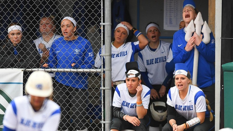 Sixth Inning Rally Halts Softball's NEC Tournament Run On Friday