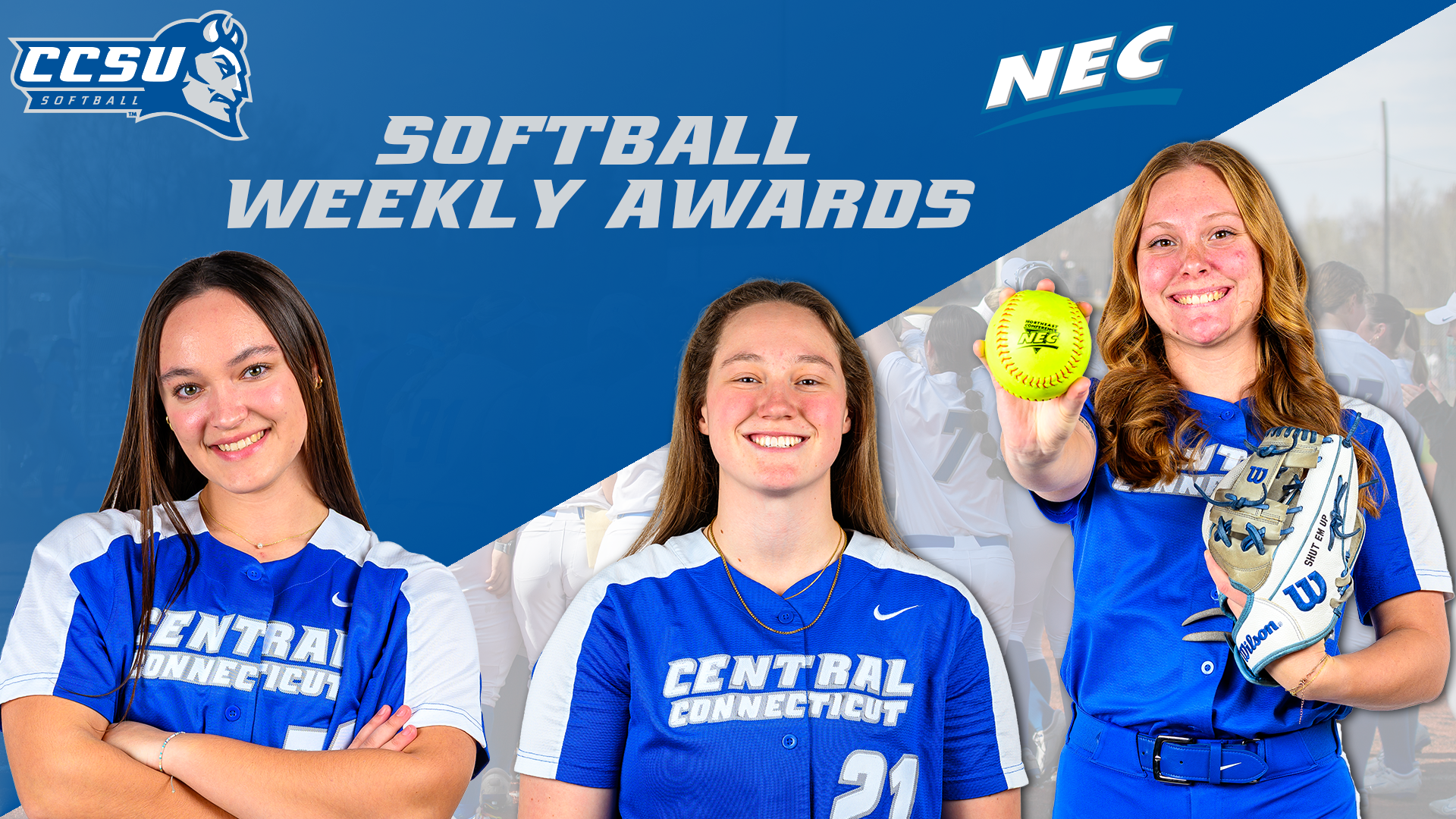 Softball Sweeps Weekly NEC Honors