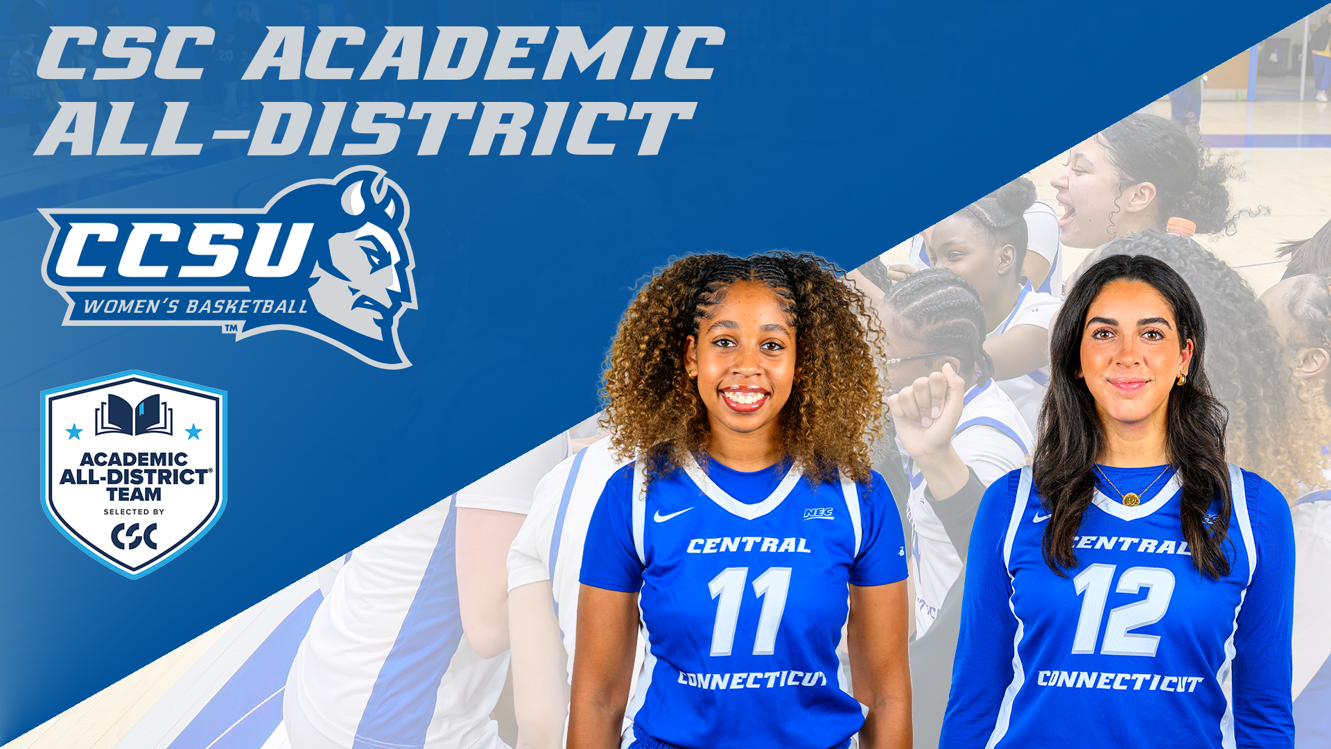 Kayla Henry and Lucia Noin are CSC Academic All-District selections. (Photos: Steve McLaughlin)
