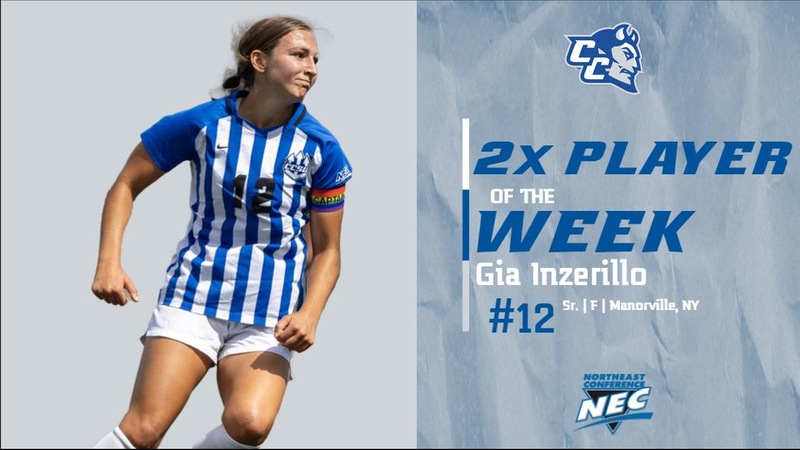 Inzerillo Named 2x NEC Women&rsquo;s Soccer Player of the Week