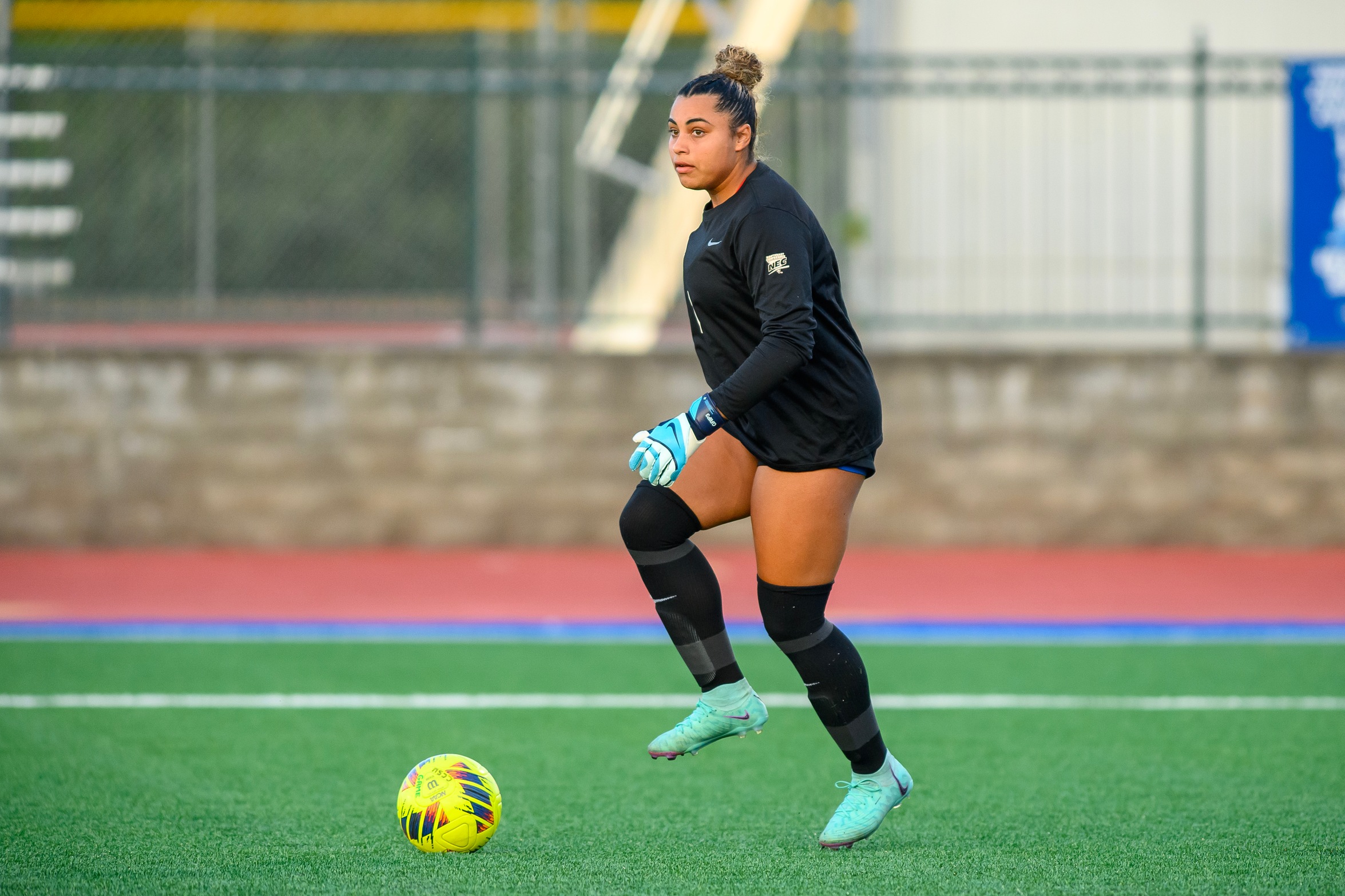 Melina Ford made five saves in the season-opener at Lafayette.