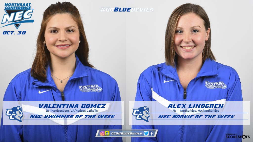 Gomez, Lindgren Earn NEC Swimming Weekly Awards