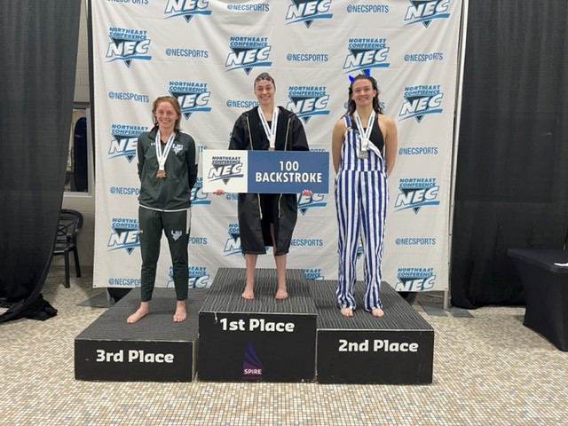 Swimming and Diving Holds Lead Headed to Final Day of NEC Championships