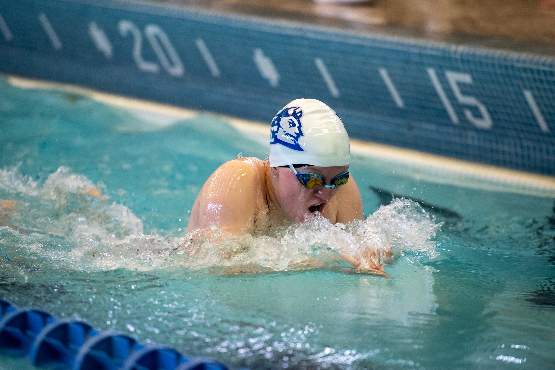Abby Bacon won the 50 yard breaststroke (Steve McLaughlin Photography)