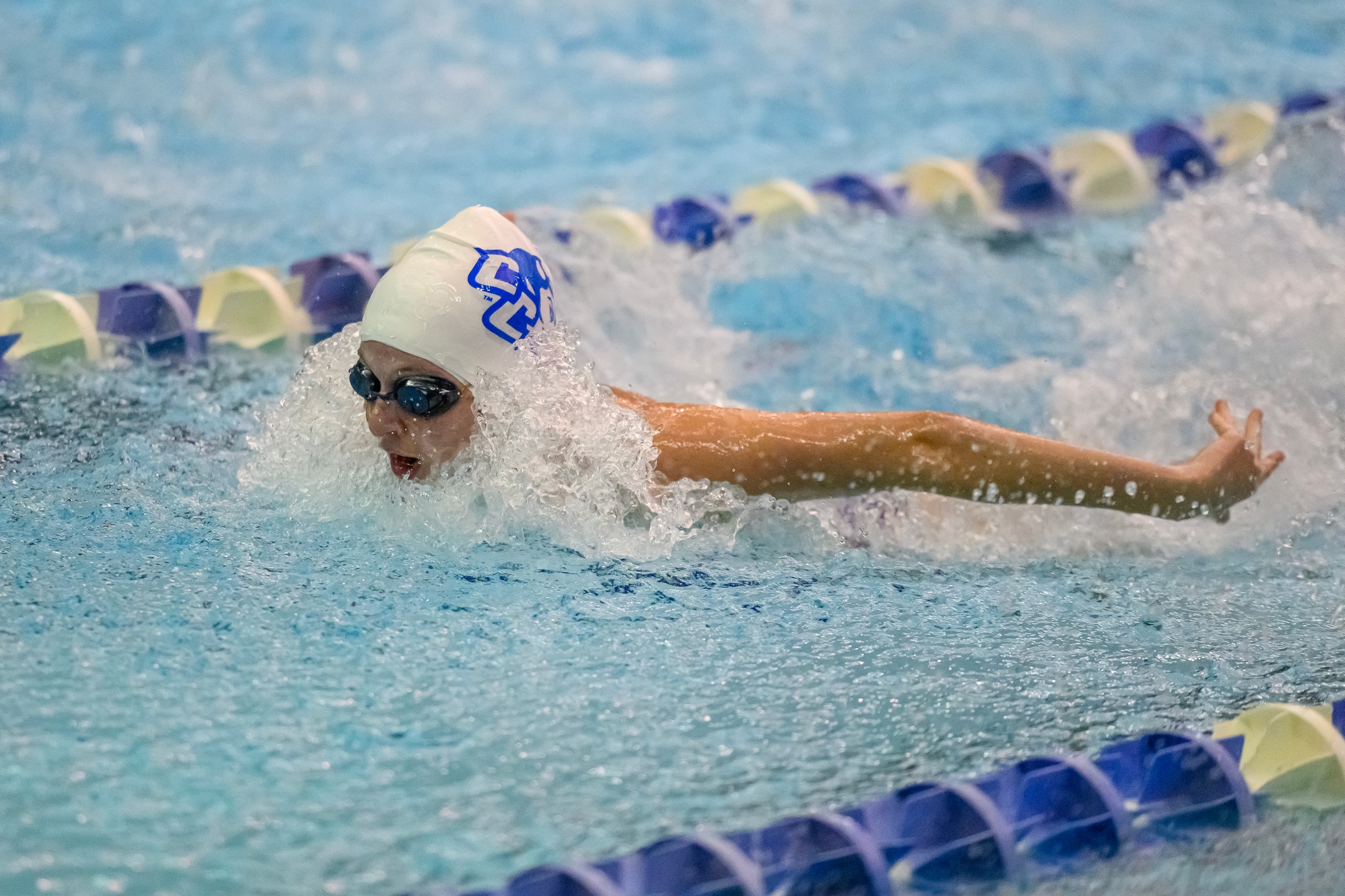 Gabi Wroblewski won the 400 IM on Sunday in the dual meet with Sacred Heart. (Photo: Steve McLaughlin)