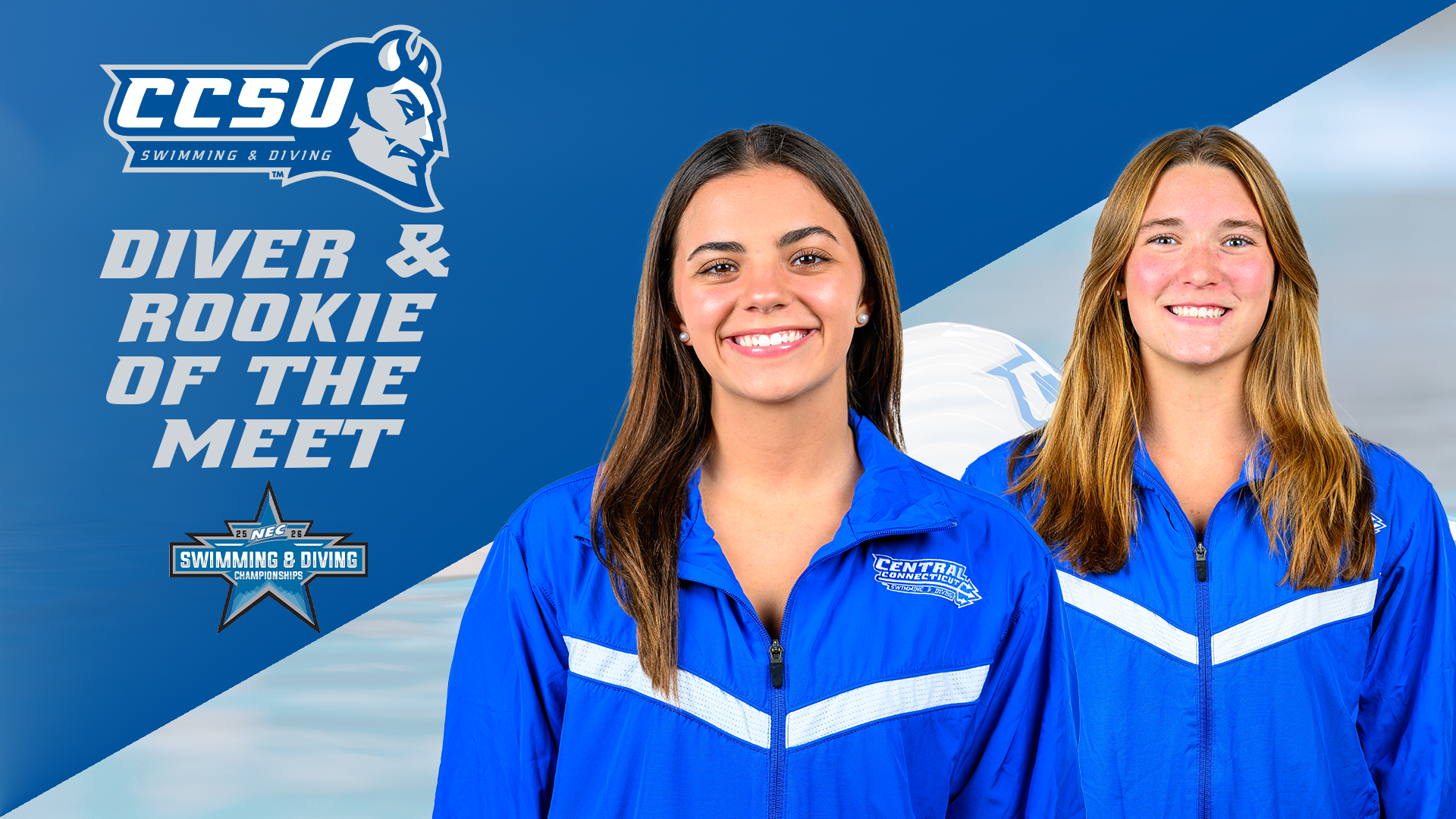 Kaitlyn Carroll was named Outstanding Diver for the second season in a row, and Addison Kenney was named the Rookie of the Meet.