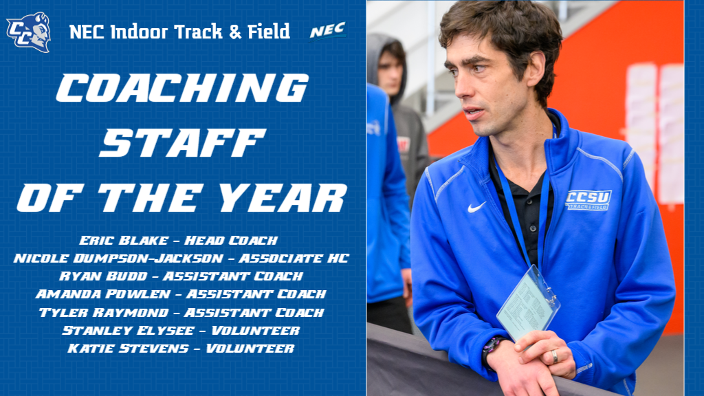 Blake And Staff Named NEC Indoor Track & Field Coaching Staff of the Year