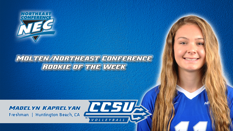 Kaprelyan Named Molten/NEC Rookie of the Week