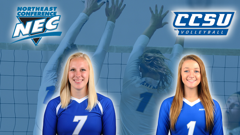 Schwab, Woycik Earn Weekly NEC Volleyball Awards