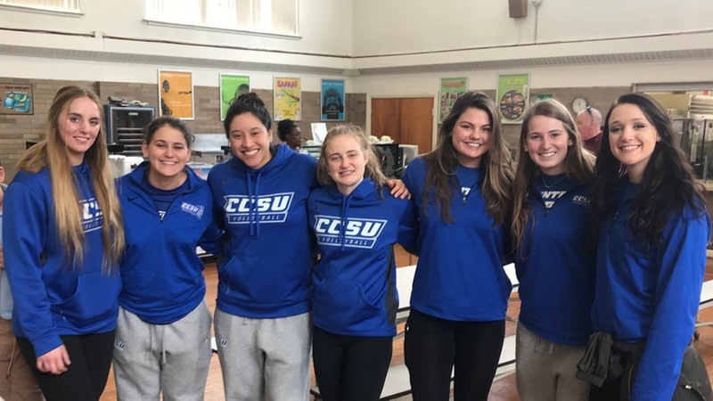 Volleyball Delivers School Supplies to Smalley Academy
