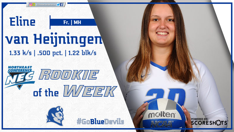 Eline van Heijningen named Molten/NEC Rookie of the Week