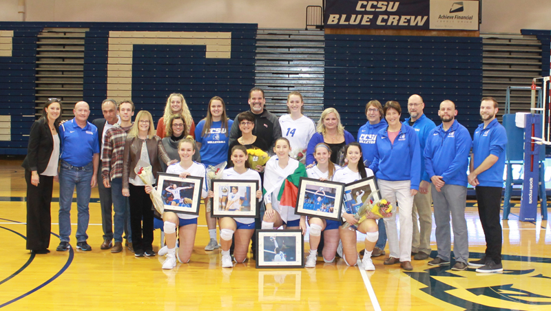 Vollleyball Ends Regular Season With 3-1 home Victory Over Bryant